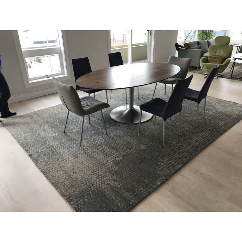 Contemporary One-of-a-Kind Rectangle 10'1" X 14' Hand Knotted Area Rug