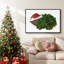 Hérisson de Noël encadré sur toile-267892426-267892429