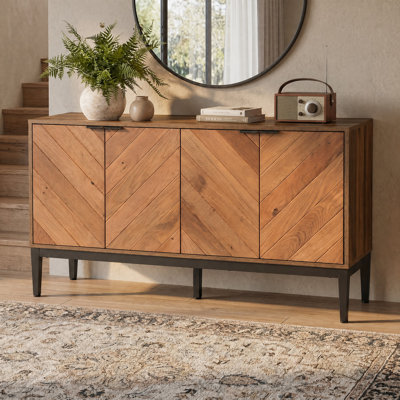 Buffet Whetsel Modern de l 55 po avec 4 portes battantes et tablettes réglables