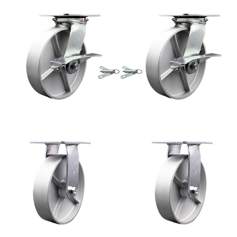 4-Piece Semi Steel Caster Set