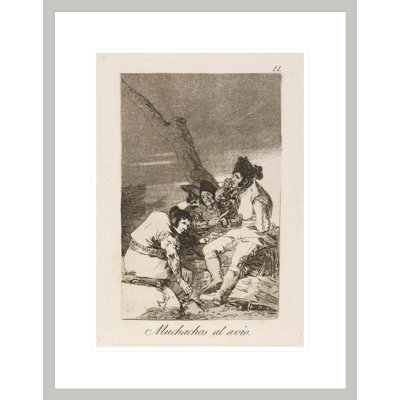 Muchachos al avío. (Lads making ready.) by Francisco de Goya -Framed Giclee Print
