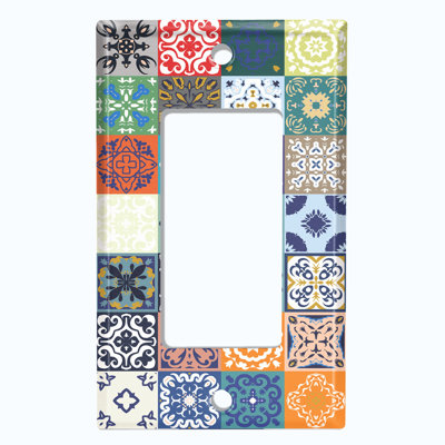 Patterned 1 - Gang Rocker Standard Wall Plate