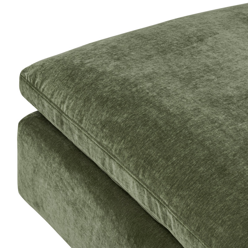Wonardo Upholstered Ottoman, Sagano Green Fabric