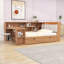 Lit de jour en bois avec bureau et tablettes et lumière DEL et 2 tiroirs-1599064326-1342456642