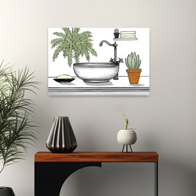 «Bathroom Plants II», art contemporain de cactus contemporain