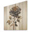 «Vintage Rose Rosegold Elegance I» - rose sur bois-205120715