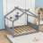 Wood House Floor Bed With Slats-376006407-376006401