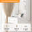 34" W Vanity Desk Set With Led Lighted Mirror & Power Outlet, Makeup Table Top with 3 Open Bookcases, 2 Drawers, Dresser Table for Bedroom, Checkroom-510542028