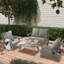 Wame 4 - Person Patio Conversation Set with Cushions
