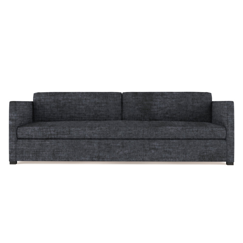 Canapé Madison, H 33 po x l 96 po x P 38 po, Velours graphite, Brun foncé