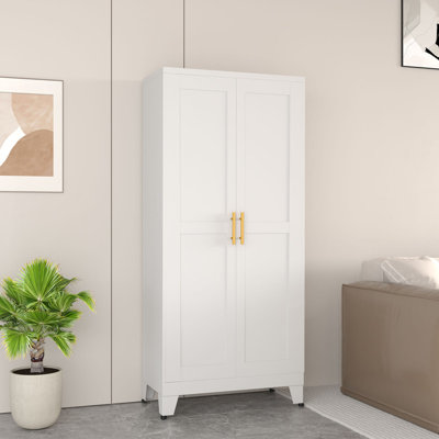 GEITIN 61"H Metal Kitchen Storage Cabinet Pantry Storage Cabinets With 2 Door And 3 Adjustable Shelves