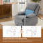 Fauteuil inclinable électrique l 40 po avec massage à 8 points, repose-pieds et chaleur télécommandés, 3 positions pour les personnes âgées et les adultes-307179952