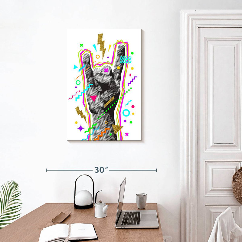 Abarca Rock And Roll Hand, H 30 po x l 20 po