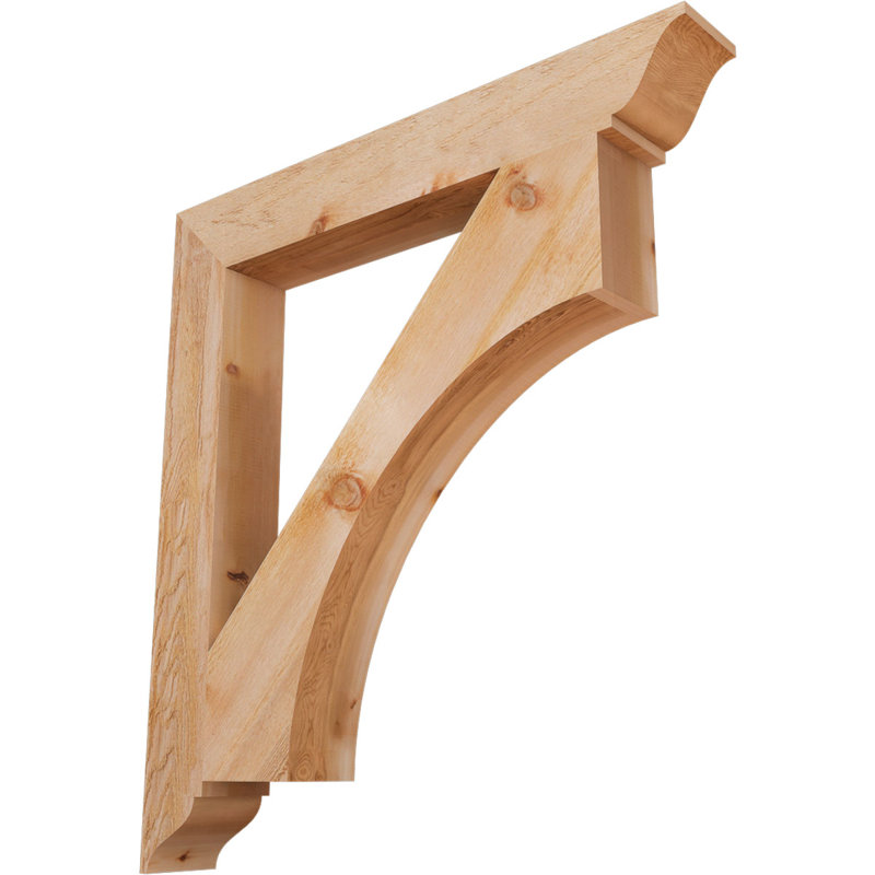 H 6 po x P 6 po Support en bois / corbeau, Cèdre rouge, H 48 po x l 6 po x P 44 po