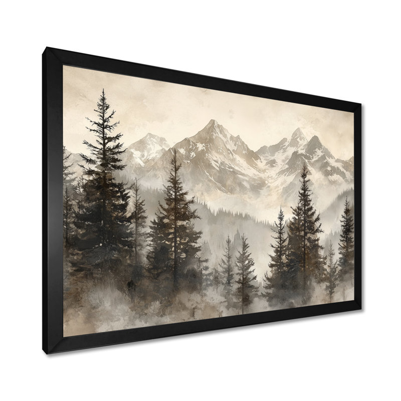 Geziena - Landscapes Wall Art, Reproduction encadrée d'une seule photo, H 30 po x l 40 po, Noir, noir, noir, noir