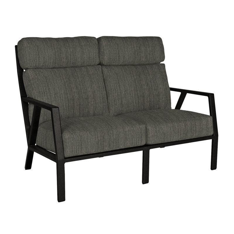 Aris Outdoor 2 - Seat Loveseat, Harris Stone, Carbon Black