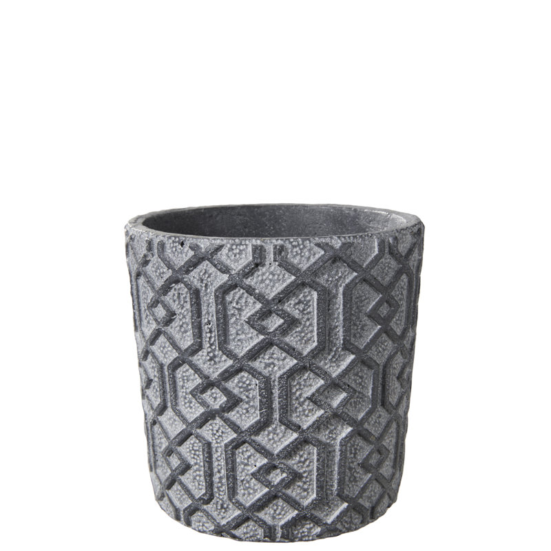 Pot Planter, Dark Gray, 6" H x 6" W x 6" D
