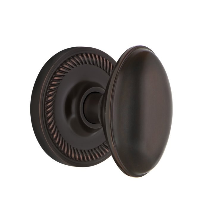 Rope Rosette with Homestead Door Knob, Timeless Bronze, 2-3/4”