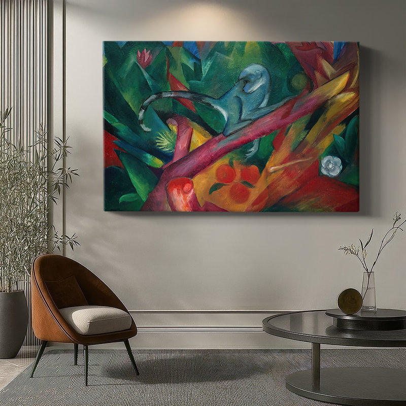 Franz Marc «The Monkey (Das fffchen)», art mural sur toile de qualité musée, 12 x 18
