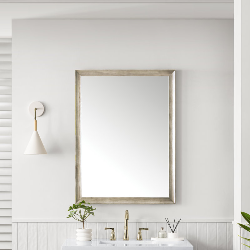 Miroir de salle de bain Glenbrooke, 40 po x 30 po, Chêne blanchi