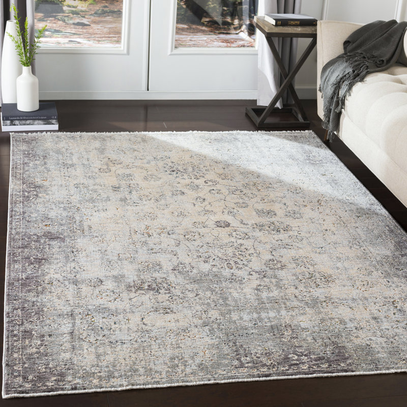 Tapis gris Kachazor, Rectangulaire 9 pi x 13 pi 1 po