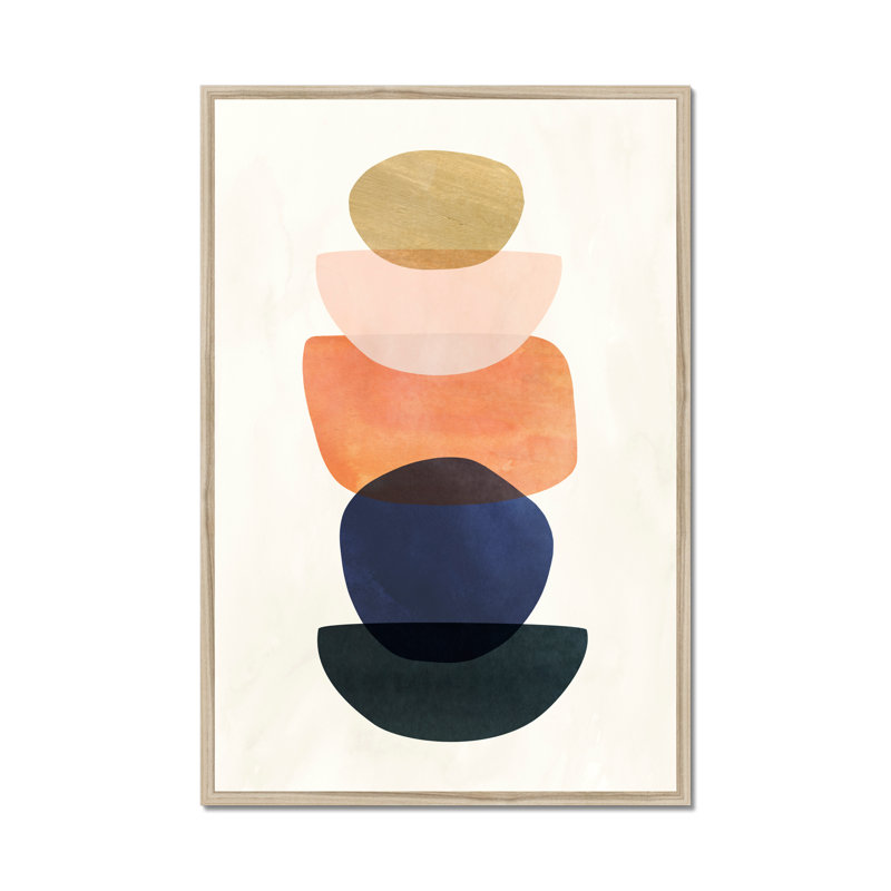 Mod Pods II by Victoria Borges - Painting, 34cm H x 24cm W, Natural Wood Framed Paper Print