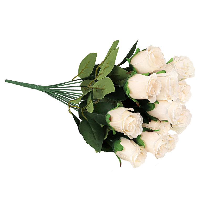 Bouquet de roses artificielles, Ivoire ivoire
