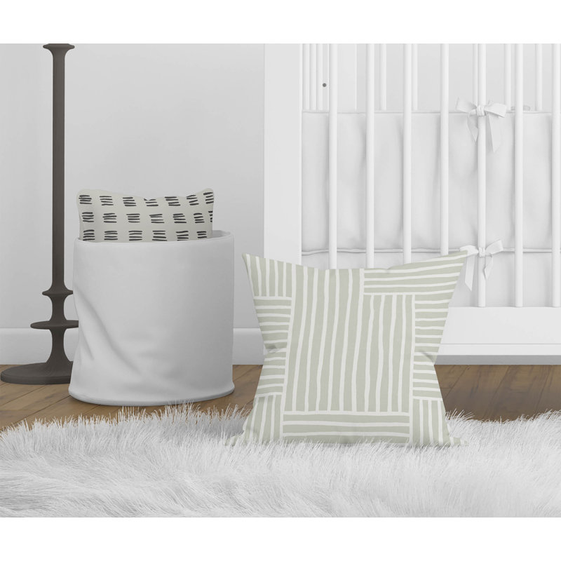 Coussin Grid Puz, Géométrique vert clair, H 26 po x l 26 po