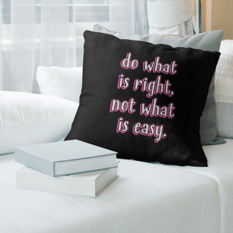 Solid Colour Reversible Throw Pillow, Pink, 18" x 18"