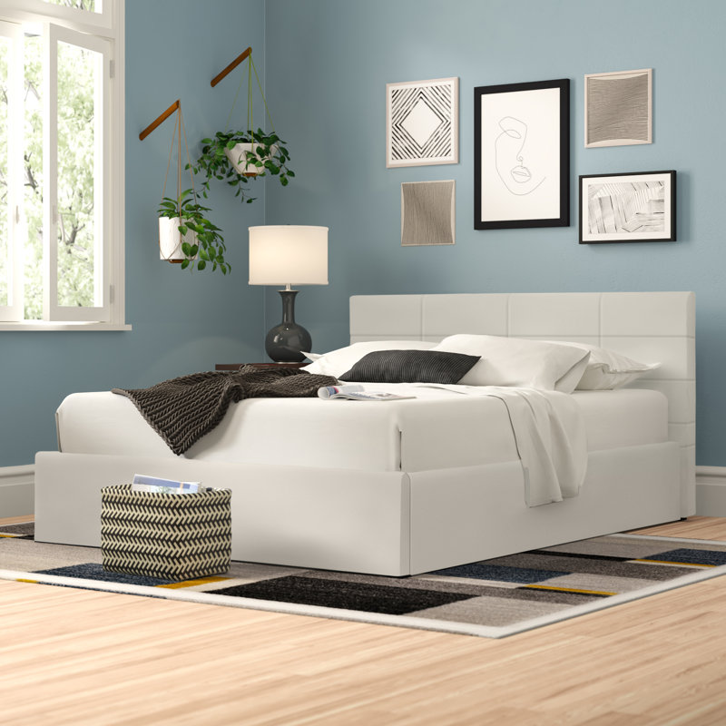 Philippe Upholstered Ottoman Bed, Mocha, Kingsize (5')