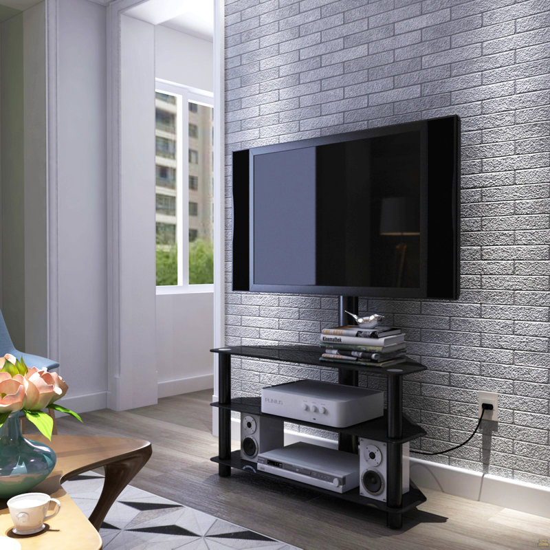 Tv Stand Height Adjustable Bracket Swivel 3-Tier