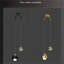 Plafonnier lustre sphérique à 2 lumières avec accents en cristal Logunn-102741269-87830778