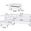 Canapé modulaire en lin-831384338