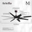 Ariella - Ventilateur de plafond à huit pales - DEL intégrée-103363384-103363387