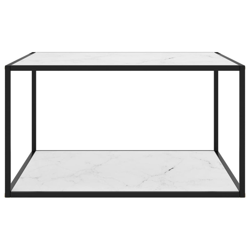 Remley Floor Shelf Coffee Table with Storage, White