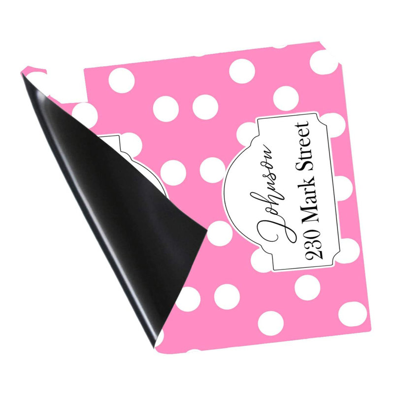 Couvre-boîte d'adresse personnalisée à pois, Rose