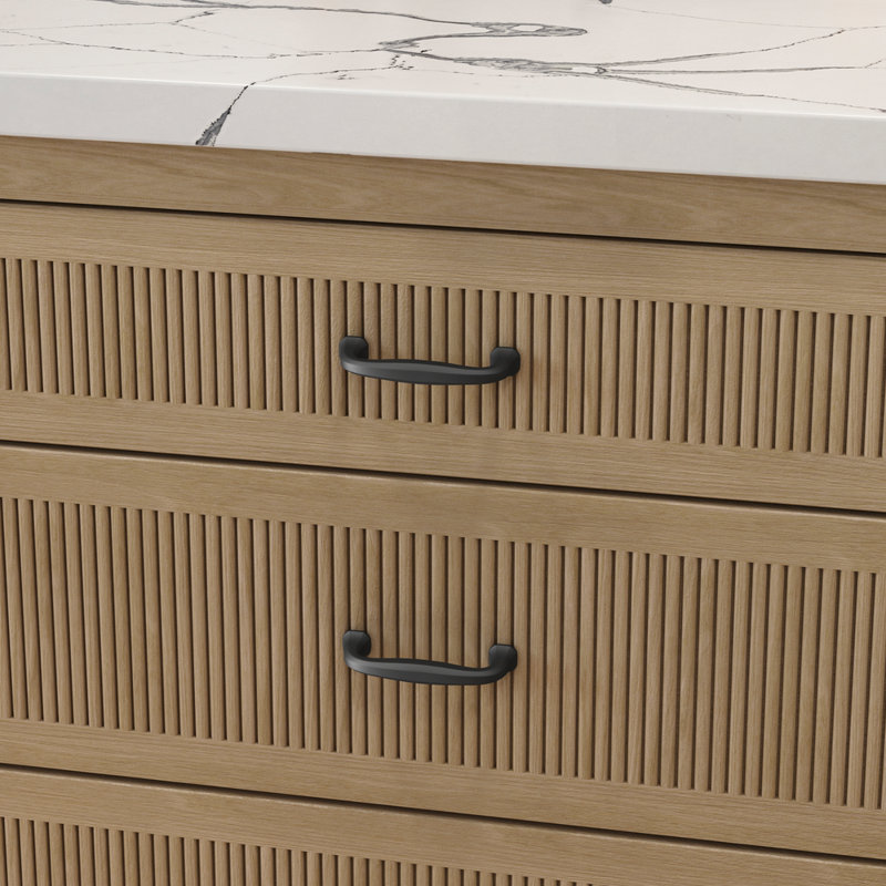 Satin Black Brass Cabinet Pull with Mounting Hardware