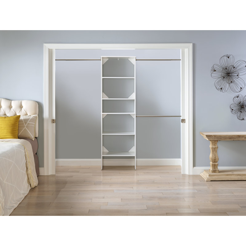 Suitesymphony Wardrobe Closet System Shelving And Hang Rail Kit Up To 3m Wide