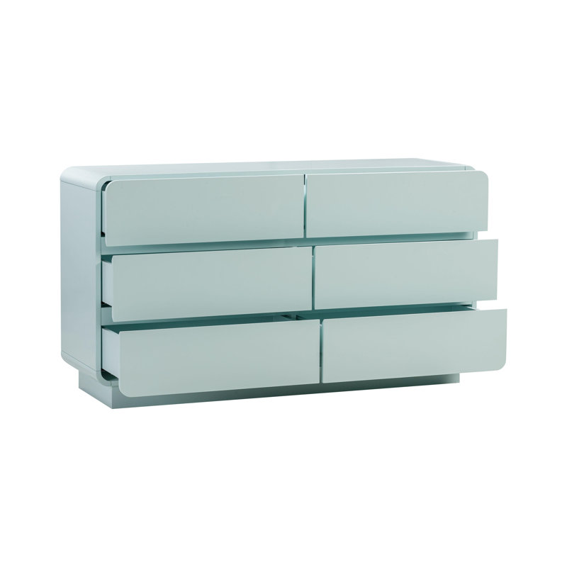 Commode 6 tiroirs Marguerite, Bleu