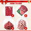 Ensemble de sacs-cadeaux de Noël uniques - 6 pièces