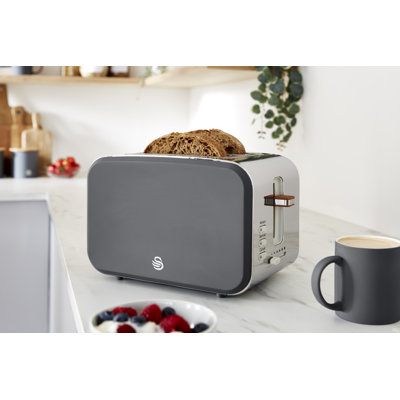 Swan Nordic 1.7L Electric Tea Kettle, 2 Slice Toaster & 800w Microwave