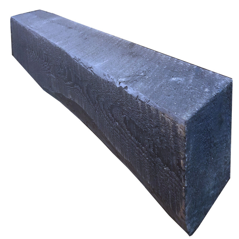 Tablette de cheminée Rough Cut, 60 po, Noir