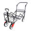folding wagon Collapsible Outdoor Utility Wagon, Heavy Duty Folding Garden Portable Hand Cart, Drink Holder, Adjustable Handles(Black+Red colour)