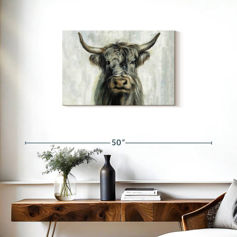 Vache horizontale Brampt Highland, H 20 po x l 30 po