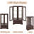 Eyisean 47" Curio Cabinet, Vintage Glass Display Cabinet with 3-Tier Adjustable Glass Shelves, Acrylic Mirrored Back Pane, Light Blub Included, Elegant Design China Cabinet for Living Room, Study Room, Kitchen-559557684