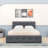 Vangelica Queen 2 Drawers Upholstered Platform Bed with Twin XL Size Trundle-1738374070