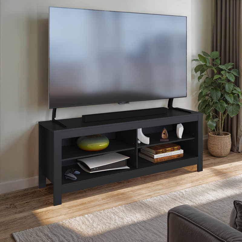 Console multimédia, téléviseur jusqu'à 75 po, Noir