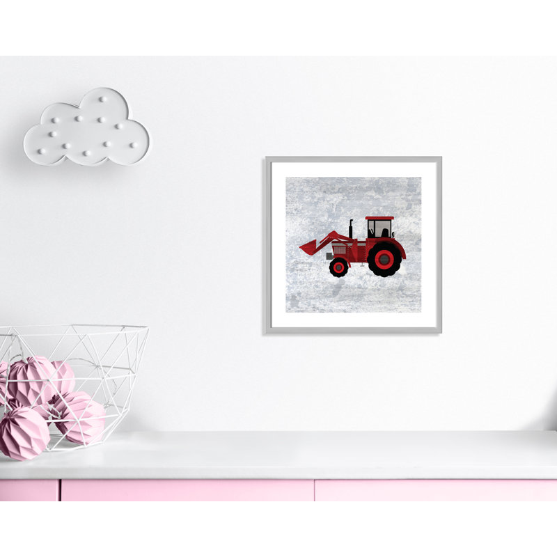 Adhésif décoratif en rouge «Red 3», H 22,5 po x l 22,5 po x P 1,18 po, Encadré de boîte argent