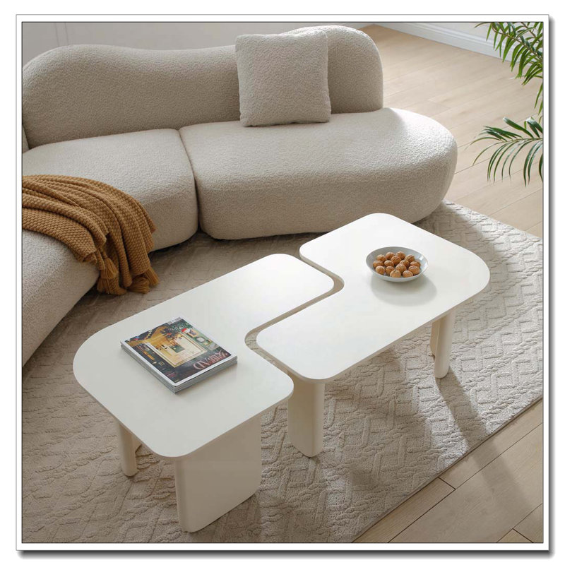 2PC Coffee Table Set, White
