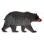 Décoration murale rustique en métal brun et noir représentant un ours et une scène de forêt en relief, 91 cm de large.